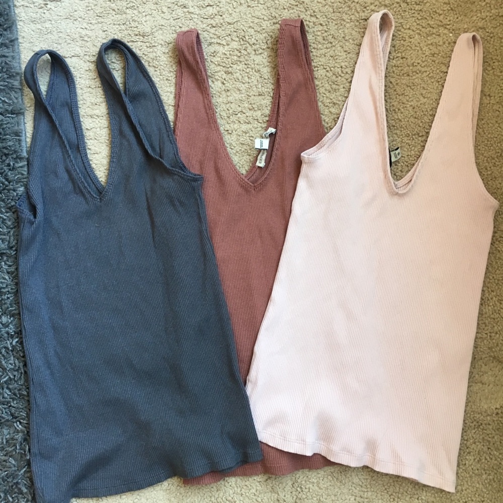 3 vneck camis Express